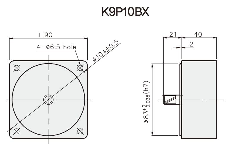 平行軸90㎜中間減速機 K9P3.6BX – konavistore