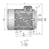 高性能モータ 三相プレミアム誘導電動機_B34 Horizontal C-Face Type IK ELECTRIC