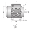 高性能モータ 単相誘導電動機 (全廃型)_B34 Horizontal C-Face Type (コンデンサ運転形, コンデンサ起動&運転型) IK ELECTRIC