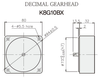 平行軸80㎜中間減速機 K8G10BX