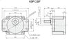 平行軸90㎜減速機一般形タイプギヤヘッド K9P30BF