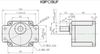 平行軸90㎜減速超機強力形Flangeタイプギヤヘッド K9P30BUF